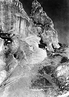 Nests: Swallow's nests on the Marmolada, 1918