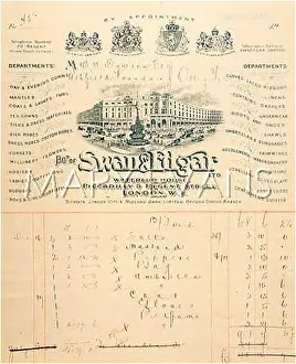 Receipts: SWAN & EDGAR 1907