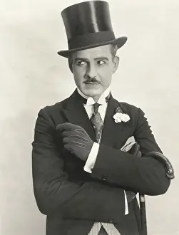 Lapel: Swanky gentleman in top hat