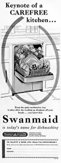 Dishwasher: Swanmaid dishwasher advertisement, 1964