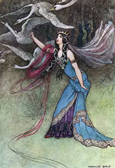 Goble: The Six Swans fairy tale