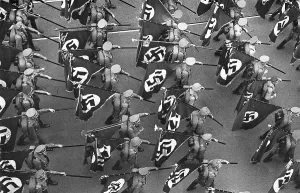 Knapsacks: Swastika flags at the Nuremberg Rally, 1935