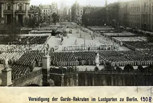Swearing: Swearing in of recruits in Berlin, 1908
