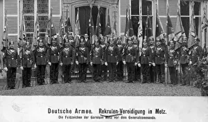 Lorraine: Swearing in of recruits in Metz, 1897