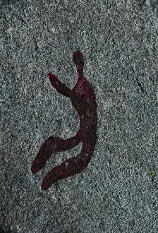 Swedes: SWEDEN. Tanum. The acrobat. Bronze Age. Cave;