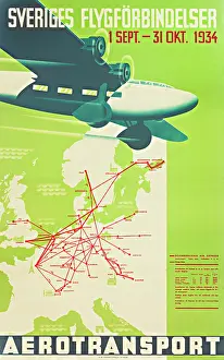 Swedish airline poster