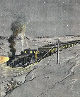 Snowdrift: Swedish Train in Snow