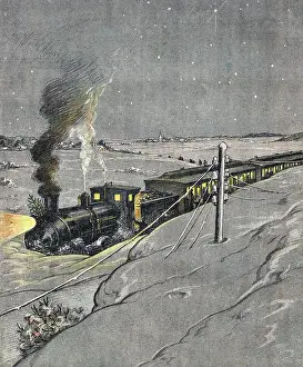 Snowdrift: Swedish Train in Snow