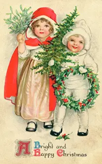 Mistletoe: Two sweet children