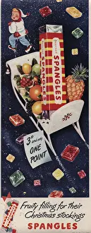 Confectionary: Sweets - 1950's, Spangles, advert, sweets, confectionary