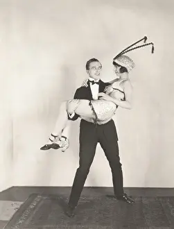 Thrilled: Swept off her feet