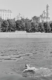 Enthusiast: Swimmer David Horning visits USSR