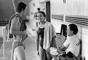 Khristoforov: Swimmers at training, 1980