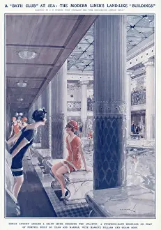 Berengaria: The swimming pool on board the Berengaria