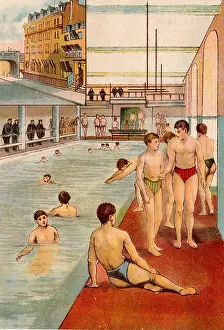 Stepney: Swimming pool at Boy's Home, Stepney, London circa 1900