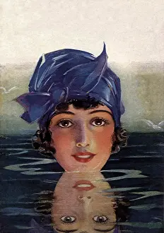 Swimmers: Swimming Woman's Head