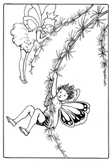 Swinger: Two swinger fairies on branches