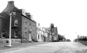 Wheatsheaf: Swinton, Wheatsheaf Hotel and Main Street c1955