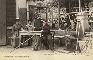Scything: Swiss agricultrual workers take a break