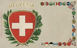 Cantons: The Swiss Cantons and shield flag of Switzerland