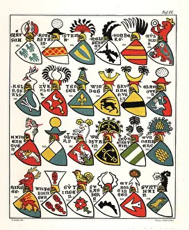 Bishopric: Swiss coats of arms, c. 1340