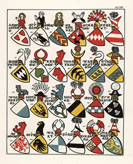 Bishopric: Swiss coats of arms, c. 1340