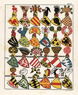 Bishopric: Swiss coats of arms, c. 1340