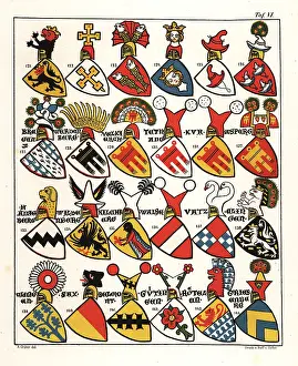 Bishopric: Swiss coats of arms, c. 1340