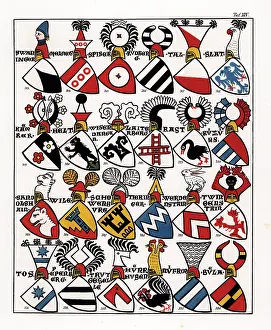Bishopric: Swiss coats of arms, c. 1340