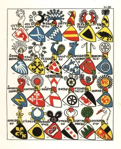 Bishopric: Swiss coats of arms, c. 1340