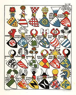 Bishopric: Swiss coats of arms, c. 1340