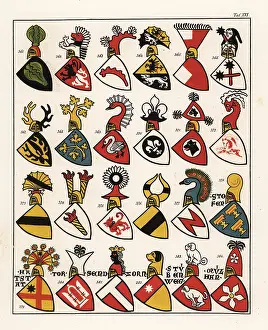 Bishopric: Swiss coats of arms, c. 1340