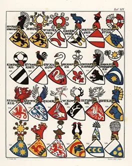 Bishopric: Swiss coats of arms, c. 1340