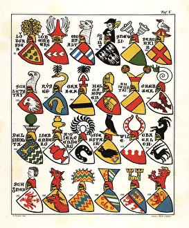 Bishopric: Swiss coats of arms, c. 1340