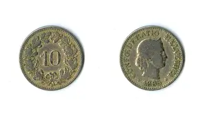 Gill Stoker: Swiss Confederation coin, 10 Rappen