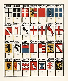Bishopric: Swiss flags of bishoprics, c1340