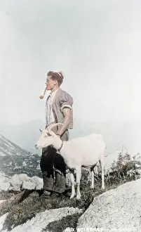 Goatherd: SWISS GOATHERD 1930S