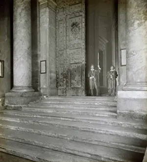 Studded: Swiss Guards, St Peter's Basilica, Vatican City, Rome, Italy