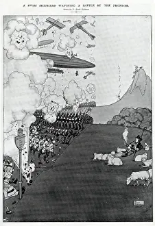 Absurdity: A Swiss Shepherd Watching a Battle by the Frontier