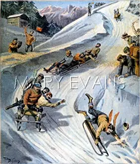 Toboggans: SWISS TOBOGGANING 1907