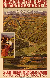 Bahn: Swiss Travel Poster, 1908
