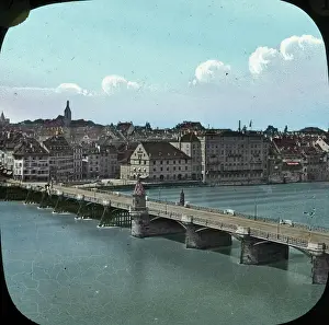 Thun: Switzerland - Basel, Old Bridge and Three Kings Hotel