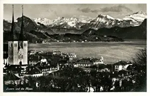 Luzern: Switzerland - Lucerne and the Alps