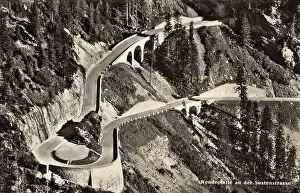 Cantons: Switzerland - Switchback turn on the Sustenstrasse
