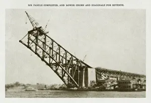 Sydney Harbour Bridge under construction