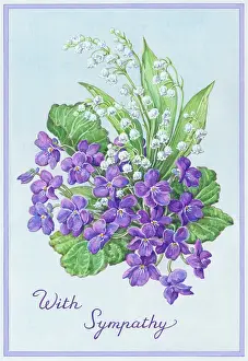 Sympathy: With Sympathy ' Lily of the Valley and Violets