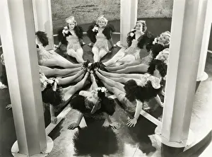 Synchronized: Synchronized dancers -