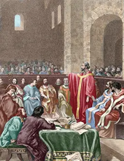 Synod: The Synod of Elvira. Approximately 305-306. Spain. Colored e