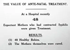 Pregnancy: Syphilis and pregnancy, 1920s projection slide