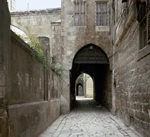 Aleppo: Syria. Aleppo. Christian Quarter. Street in old city. Photo